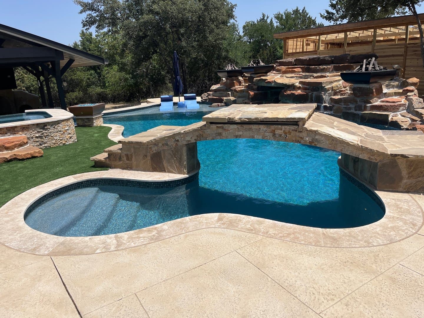 Multi-Level Waterfall Pool