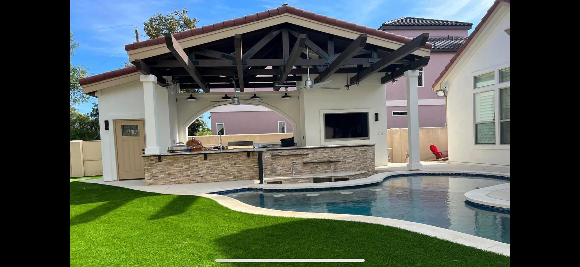 Covered Pavilion & Outdoor Kitchen