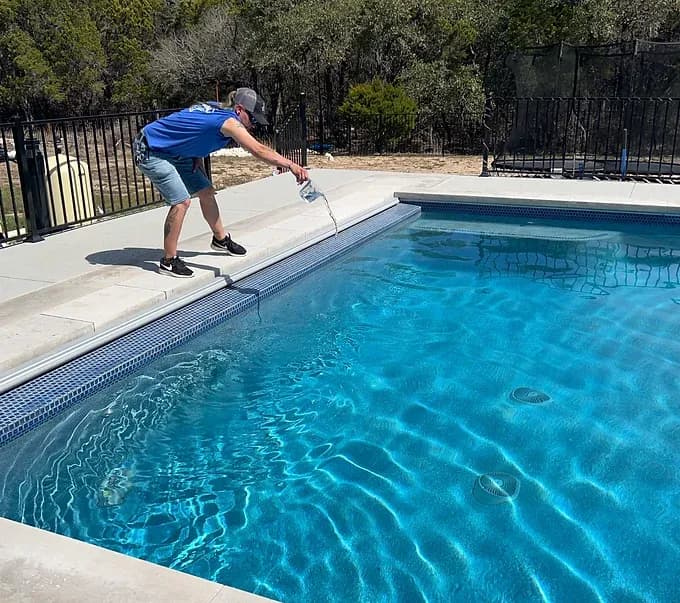 Danielle Servicing a Pool